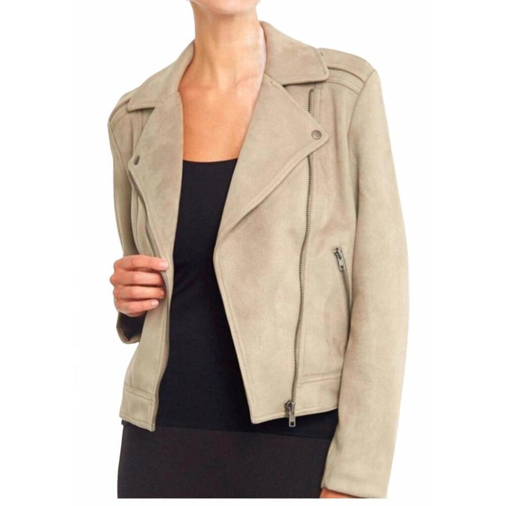 Philosophy Women's Faux Suede Motorcycle‎ Jacket